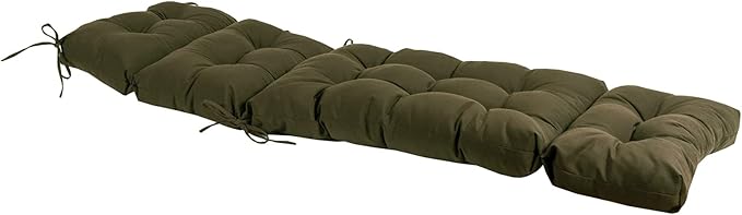 QILLOWAY Indoor/Outdoor Chaise Lounge Cushion,Spring/Summer Seasonal Replacement Cushions. (Sage/Army Green)