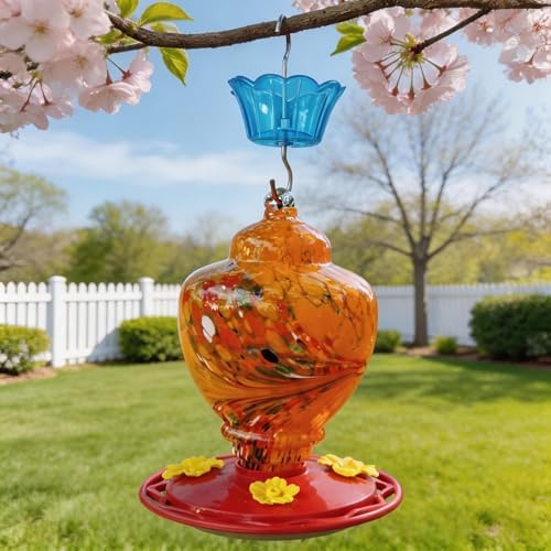 3oz Plastic Ant Moat for Hummingbird Feeder, 2-Pack Blue Insect Guards