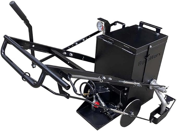 Asphalt Kingdom - RY10 Pro Melter Applicator for Filling Asphalt Cracks - 4-Wheel Designed Safe, Reliable, Efficient Crack Seal Machine - 12.5 Gallon