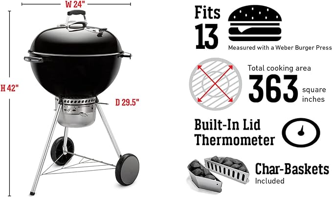Weber Master-Touch 22" Charcoal Grill, Ivory