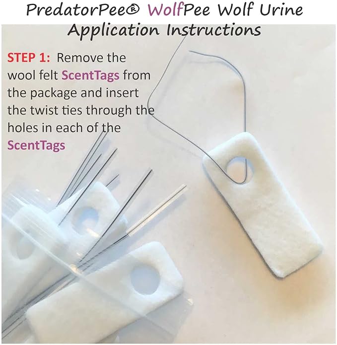 PredatorPee Original Wolf Urine 16oz Spray Bottle Combo with ScentTags