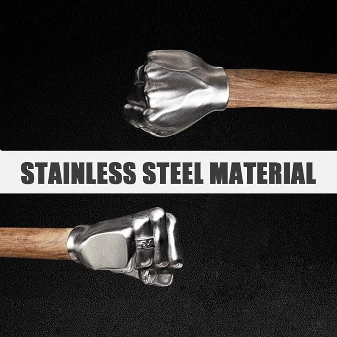 Fist Hammer, 2.1 lbs Stainless Steel Hammer with Solid Wood Handle for Outdoor Camping, Multi-Purpose Crafts and Hardware Tools, Also a Good Gift Choice