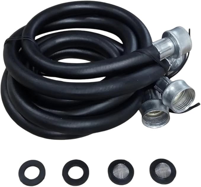 48FFK Washing Washer Machine Rubber Inlet Fill Hoses 4' Set of 2 - Washing machine water inlet hose