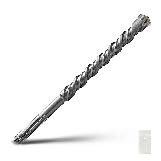 1-1/8 x 15 inch SDS Max Rotary Hammer Drill Bit, 28x380mm Carbide Tip Masonry Drill Bit,Concrete Drill Bit for Masonry, Brick, Stone, Concrete (Length :380mm / 15 inch, 28mm (1-1/8 in) Diameter)