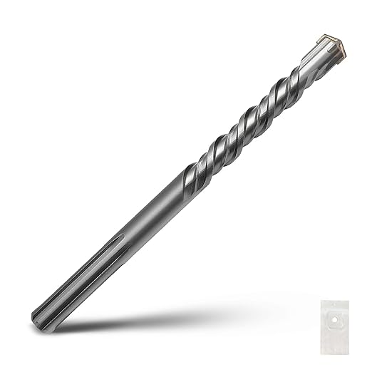 7/8 x 10 inch SDS Max Rotary Hammer Drill Bit, 22x260mm Masonry Drill Bit,Concrete Drill Bit for Masonry, Brick, Stone, Concrete (Length :260mm / 10 inch, 22mm (7/8 in) Diameter)