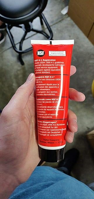 Taylor High Performance Lubricant, Taylor Red Lube, Soft Serve Lubricant, 4 oz Tube, Part Number 048232 / FMP 266-1004