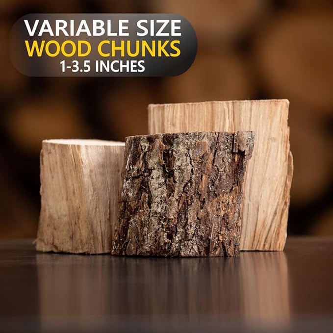 Old Potters Smoker Wood Chunks 13-16 lbs for Grilling, Smoking, and Wood Fire Cooking ~ 2 x 3 Inches, (Hickory, 790 Cu in.)