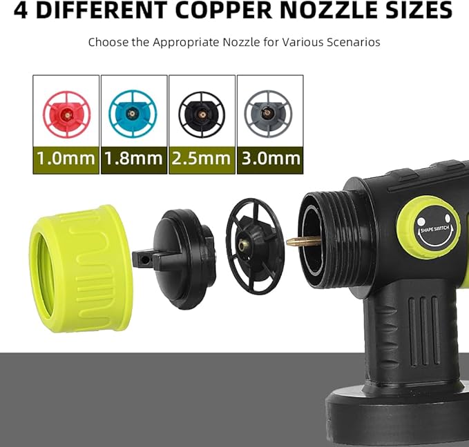 Paint Sprayer Compatible with Ryobi 18V Battery, 200W HVLP Spray Paint Gun Tool with Brushless Motor and Copper Nozzle, Easy to Clean, for Furniture, Fence, Walls, Ceiling, Door etc. (No Battery)