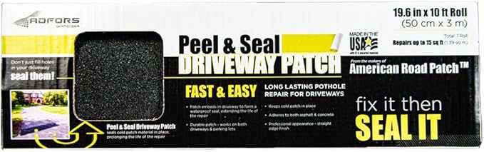 ADFORS Peel & Seal Driveway Patch for Long Lasting Pothole Repair