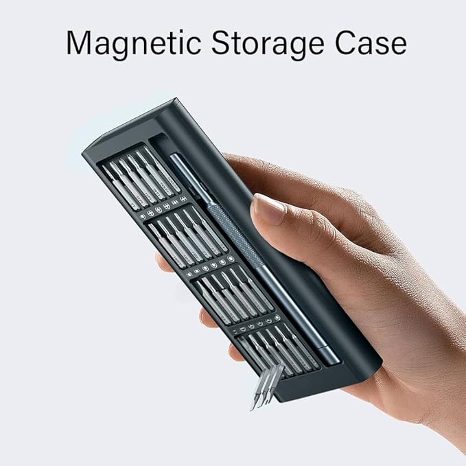 24-in-1 Small Screwdriver Set,Mini Repair Tool Kit Alloy Steel Magnetic Screw Driver for Macbook Laptop Drone toys Gift for Men (Glossy handle)