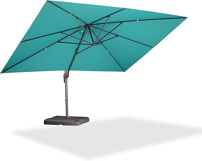 PURPLE LEAF Cantilever Umbrella with 360 Degree Rotation For Garden Patio Deck Pool
