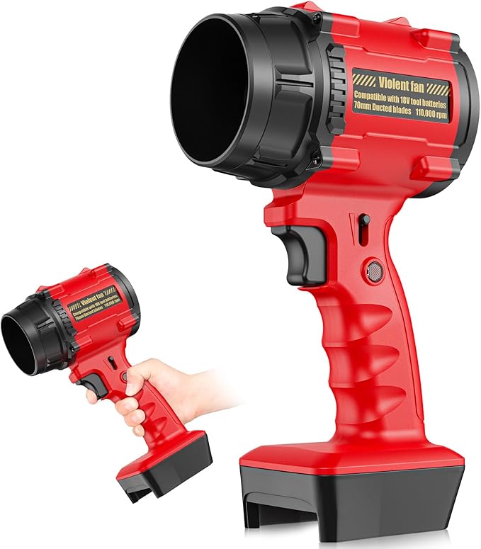 Rozlchar Electric Cordless Leaf Blower Compatible for Milwaukee 18V Batteries(No Battery), Variable Speed Handheld Turbo Blower with Powerful Motor, Portable Dust/Snow Cleaner for Lawn, Patio