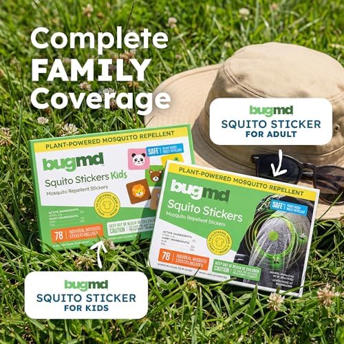 BugMD Squito Stickers - Mosquito Repellent Patches for Kids