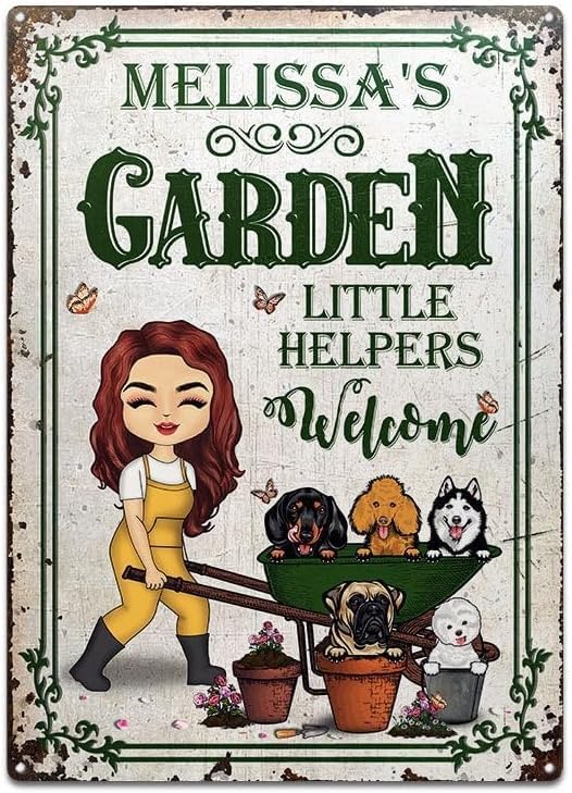 And Into The Garden I Go Gardening, Garden Sign, Personalized Custom Classic Metal Signs Garden Yard Wall Decorative Metal Sign (6)