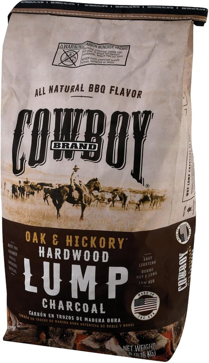 Cowboy 13518 Southern Style Hardwood Lump Charcoal, 18 lb