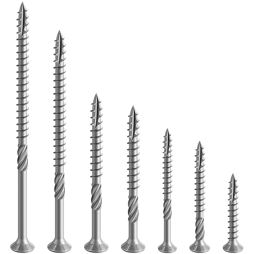 #10 * 3" 304 Stainless Steel Deck Screws, (1130pcs) 15 lbs.Exterior Wood Screws, Rust Resistant epoxy Coated, Bronze, T25 Star Bit