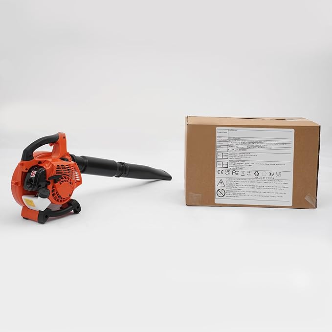 2-in-1 Handheld Gas Powered Leaf Blower & Vacuum Mulcher with Collection Bag – 25.4cc 2-Stroke (0.75KW/7500rpm), 275.45CFM Airflow, 0.9L Fuel Tank for Lawn/Yard Care