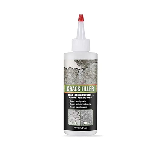 Crack Repair Filler, Easily Fixes Concrete Cracks in Driveways and Patios, Tool-Free Application, Clean & Residue-Free