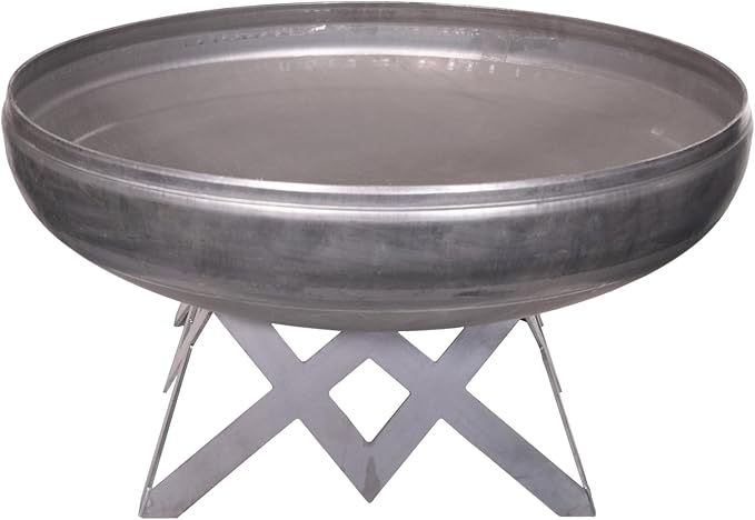 Liberty Fire Pit – Ohio Flame Wood Burning Outdoor Fire Pit - 48" Diameter with Angled Base (Made in USA)
