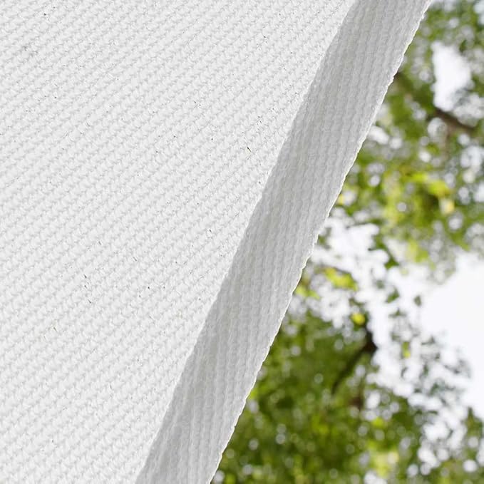 Amgo Custom Size 6' x 17' White Rectangle Square Sun Shade Sail UPF50+ AGTAPR1620, Order to Make Canopy Awning, 95% UV Blockage, Water & Air Permeable, Commercial and Residential (We Customize)