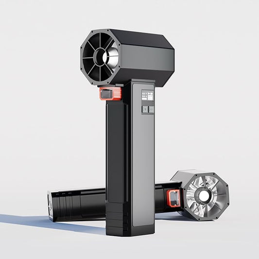 Car Dryer Air Blower & Oversize Turbo Dryer for Cars | 750W 3.6LB Thrust Cordless | 64mm Turbo Fan for Wheels, Snow, Golf | Handheld Leaf Blower (Deep Black)