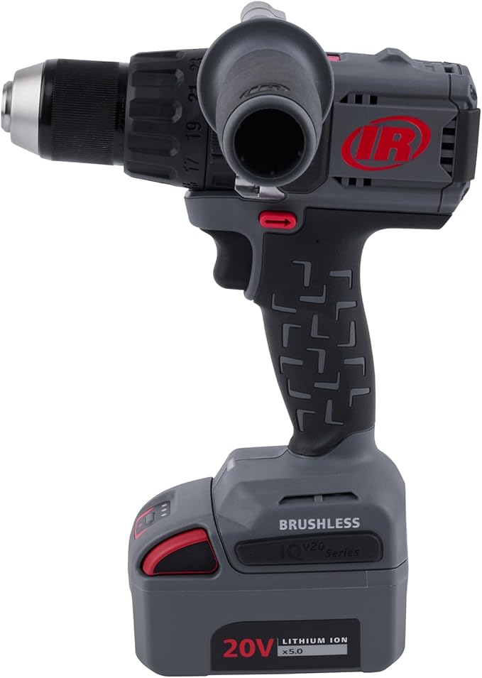 Ingersoll Rand D5241-K22 1/2" 20V Cordless Hammer Drill 2 Battery Kit, 1100 in-lb Torque, Keyless Chuck, Pistol Grip