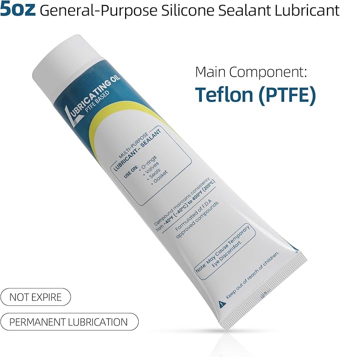 AR-PRO 5oz General-Purpose Silicone Sealant Lubricant (3-Pack) - Waterproof Silicone Grease Long-Lasting Lube use for Swimming Pool O-Rings, Pool Gaskets, Valve, Faucet and Bearings