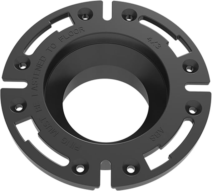 SEAFLO RV Toilet 3" Socket Floor Flange - Model SFRTK2-001 (Black) - Fits All RV Toilets (SFRTPH-01-01, SFRTPH-01-02, SFRTPH-02-01) - 4-Year Warranty