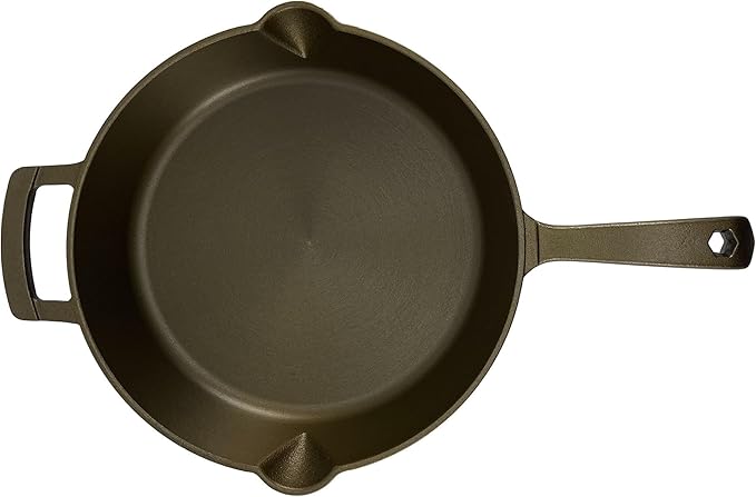 Big Kitchen x Old Mountain Exclusive Pre-Seasoned Cast Iron Skillet Smooth Polished Cooking Surface Frying Pan Nonstick Oven Safe Grill & Stovetop Friendly Cookware (10)