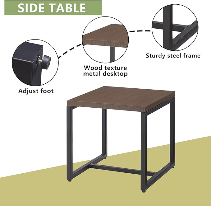 Rilyson Outdoor Wicker Patio Furniture Set - 5 Piece Patio Conversation Set with 2 Wicker Swivel Rocker Chairs,2 Ottoman, 1 Side Table, Thick Cushions, Deep Seating, Wide Armrest(Brown/Grey)