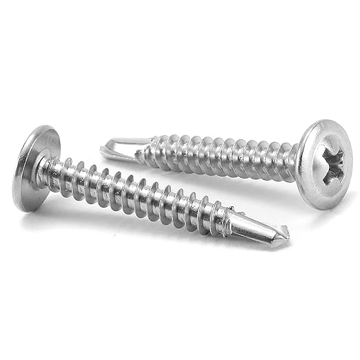 #8 x 1-1/4" Sheet Metal Screws 100PCS 410 Stainless Steel Truss Head Fast Self Tapping Screws by SG TZH