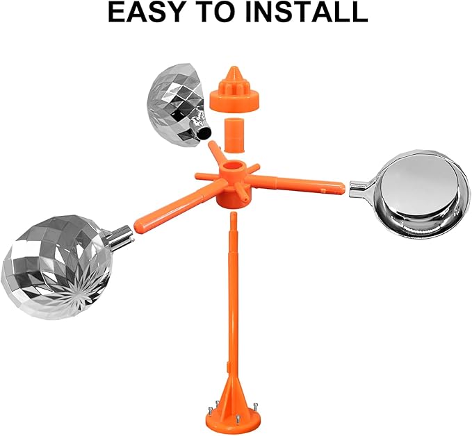 Bird Reflective Spinning Deterrent Devices for Outside Keep Birds Away Pigeon Woodpeckers Deterrent for Garden Roofs