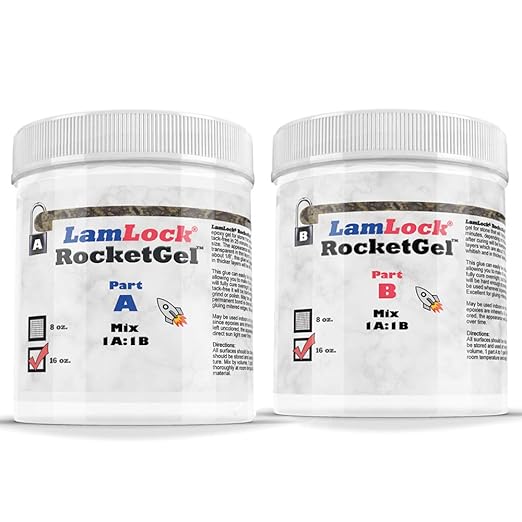 RocketGel 25 Minute Professional Epoxy Countertop Kit for Granite, Tile, and Quartz Countertop Repair Kit, Tile Crack Repair, Chips and Fills Epoxy Grout