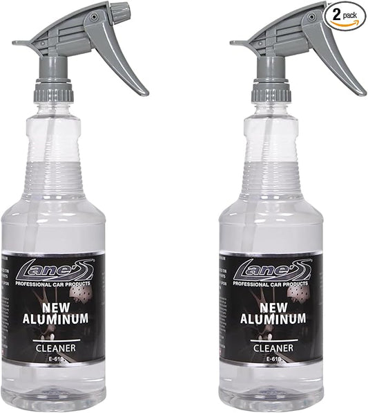 LANE'S New Aluminum Car Wheel Cleaner | Acid Rim Cleaner and Brightener | Brake Dust, Oxidation & Rust Remover for Motorcycles, Cars, Trucks | Shines & Eliminates Hard Scrubbing | 32oz, 2 Pack