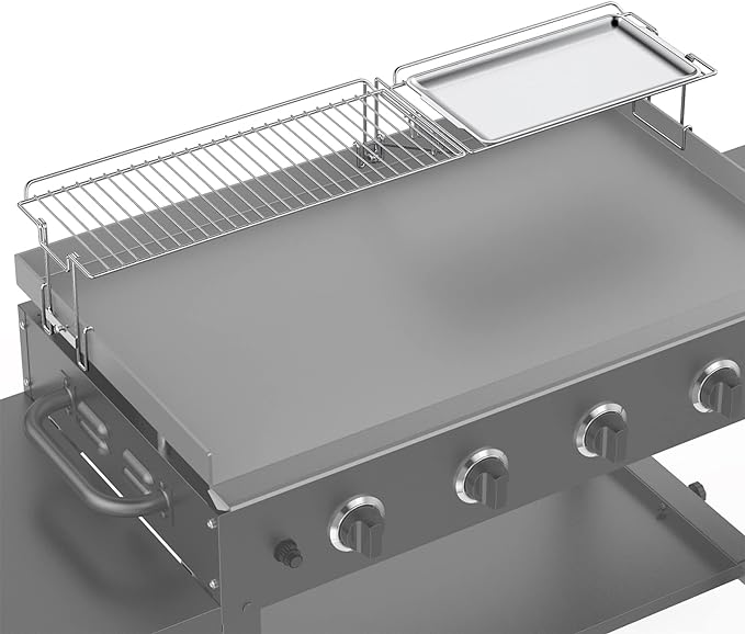 Stanbroil Griddle Warming Rack and Tray for 36" Blackstone Griddle, Foldable Cooking Grate BBQ Accessories Compatible with 36" Blackstone Griddle (Not Work with Hood)