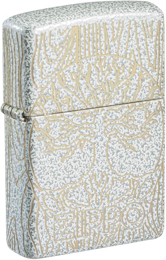 Zippo Tree of Life Woodgrain Design Glacier Pocket Lighter