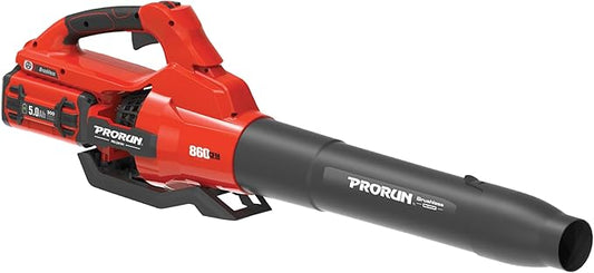 PRORUN 60V 810 CFM 190 MPH Cordless Handheld Leaf Blower with 5.0 Ah Battery and Charger