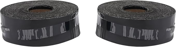 2 Rolls Asphalt Crack Filler, 3.15 X 590.55in Self-Adhesive Asphalt Tape, Set of 2 Asphalts Repair Patch for Driveway Parking Lot Roof Cement Road Joint, 2.5mm Thick, 49.2 Feet Each Roll