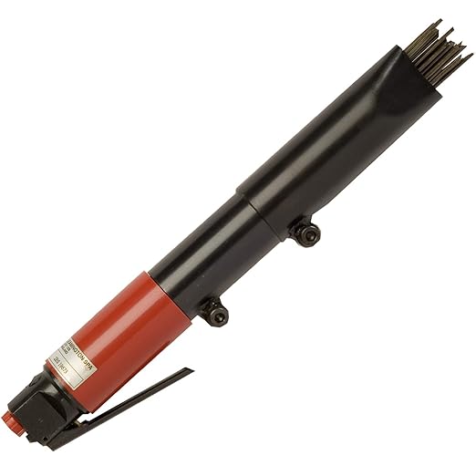 CS Unitec | 121.2099 | 2B Needle Scaler. Heavy-Duty, All-Steel Construction, Inline Grip, 19 Needles, Air-Powered, 3000 Blow per Minute, 5.75 Lbs - Made in England