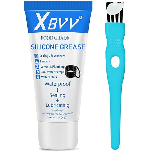 Plumber Silicone Grease Lubricant for Plumbing Faucet Valve O-Rings Rubber Washer 1-Pack 1 oz Tube with Brush