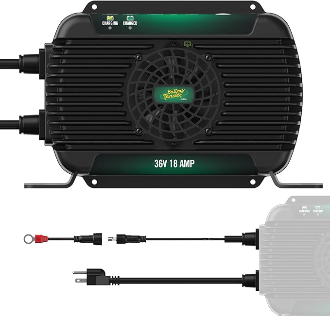 Battery Tender PowerPlus 36V, 18 AMP Battery Charger and Maintainer - Golf Cart and Marine Applications - IP68 Weather Resistant