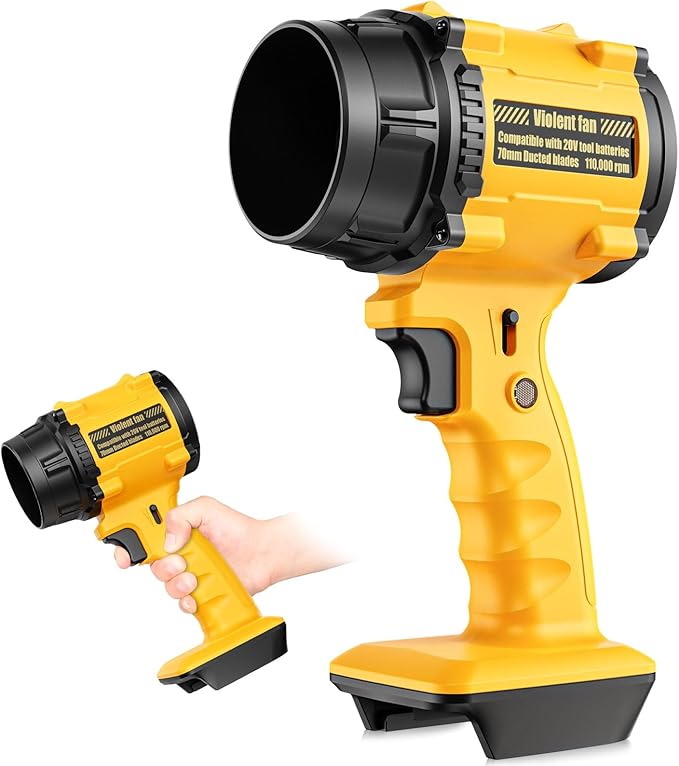 Rozlchar Electric Cordless Leaf Blower Compatible for DeWALT 20V Batteries(No Battery), Variable Speed Handheld Turbo Blower with Powerful Motor, Portable Dust/Snow Cleaner for Lawn, Patio