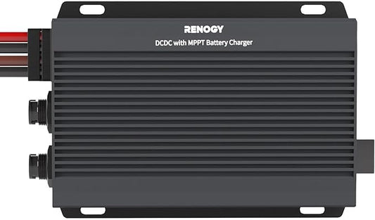 DC to DC Charger with MPPT 12V/24V 50A 720W IP67 Waterproof Auto-Voltage Buck/Boost Charging for Lithium AGM Gel Batteries in RV Marine Off-Road