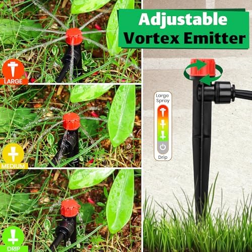 MIXC Quick-Connect Drip Irrigation Emitters for 1/4" Drip Irrigation Tubing