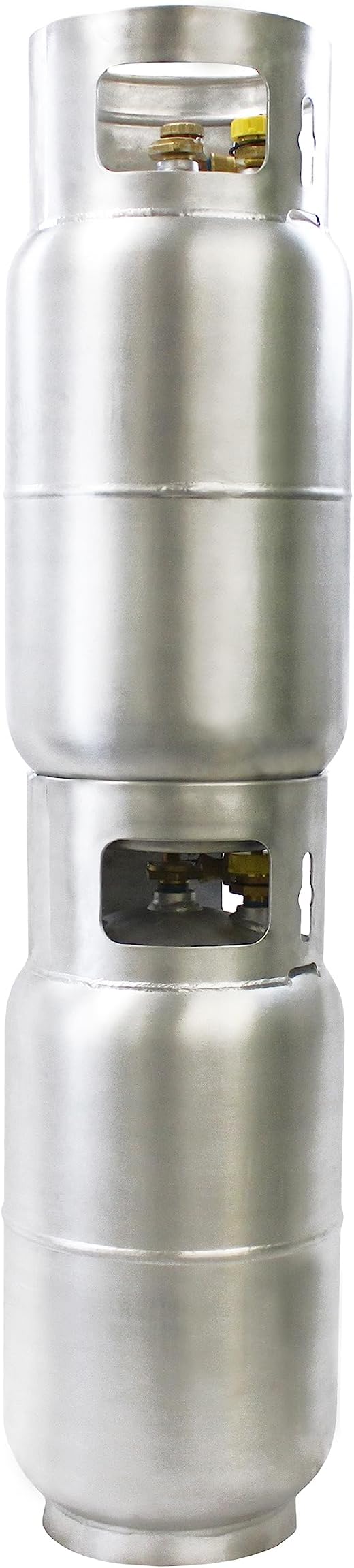 Flame King 33.5lb Aluminum Forklift Propane Tank with Gauge, DOT and TC Compliant, Lightweight, Rugged-Designed