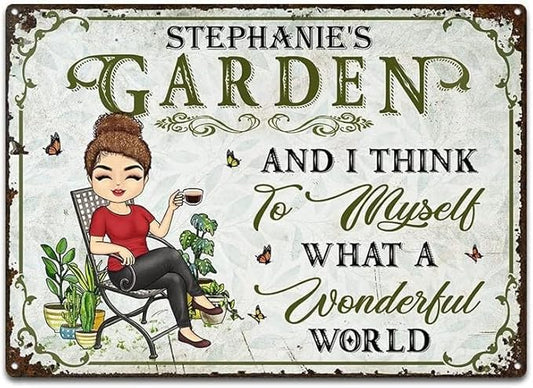 And Into The Garden I Go Gardening, Garden Sign, Personalized Custom Classic Metal Signs Garden Yard Wall Decorative Metal Sign (13)