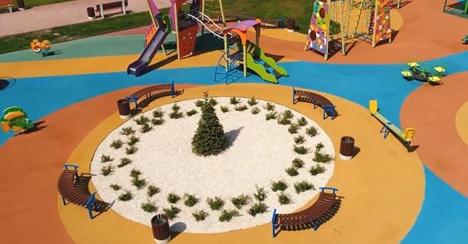 Poured-in-Place Surfacing Repair Kit Fix Rubber Playground (Black, Standard)