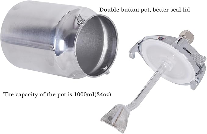 HVLP Spray Gun, Siphon Air Paint Sprayer Gun with 1.7mm Nozzle Sets, 1000CC Automotive Paint Gun, Professional for Car, Furniture, House Painting