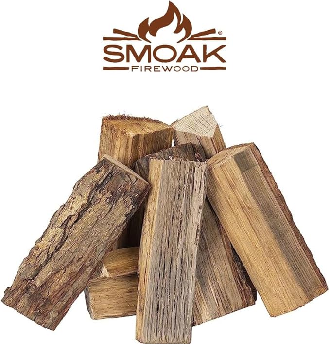 Smoak Firewood Cooking Wood Logs - USDA Certified Kiln Dried (8inch Pieces, 20-25lbs - Maple)