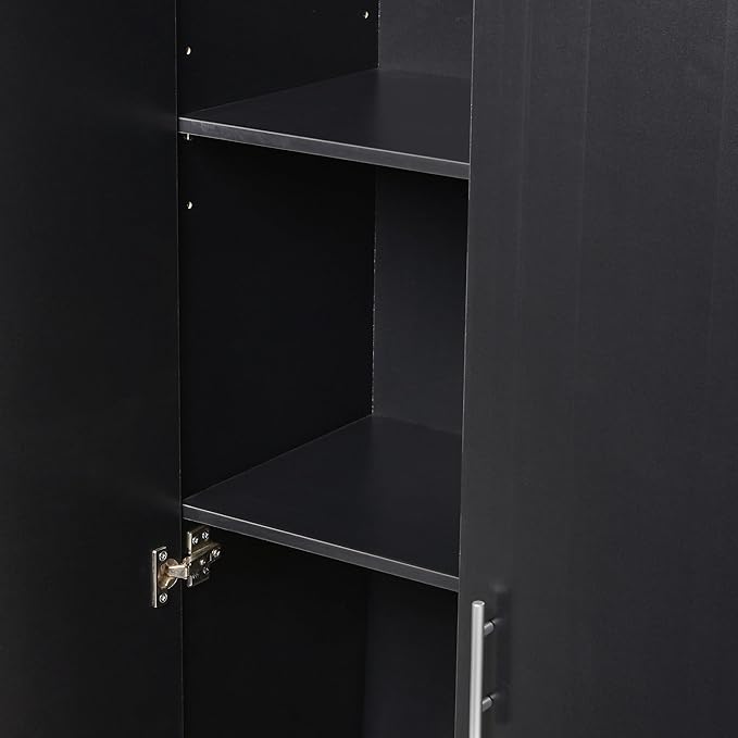 Amazon Basics Storage Cabinet for Kitchen Pantry, Black